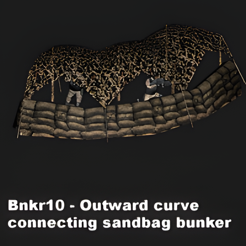 Above-ground Bunker Firing Wall Outward Curve Piece