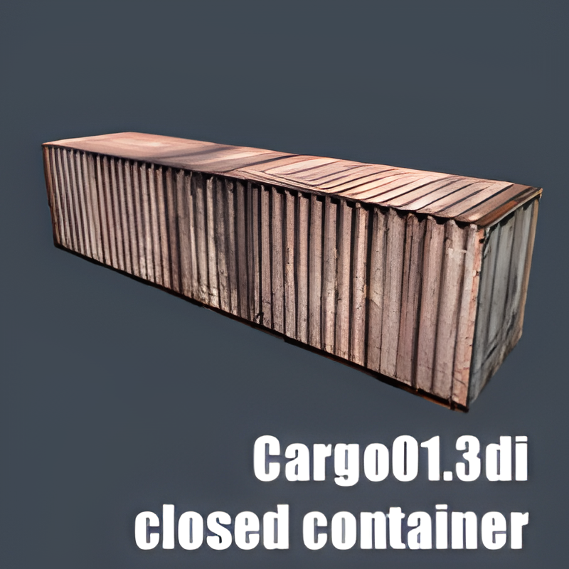 Large Metal Cargo Container (both doors closed)
