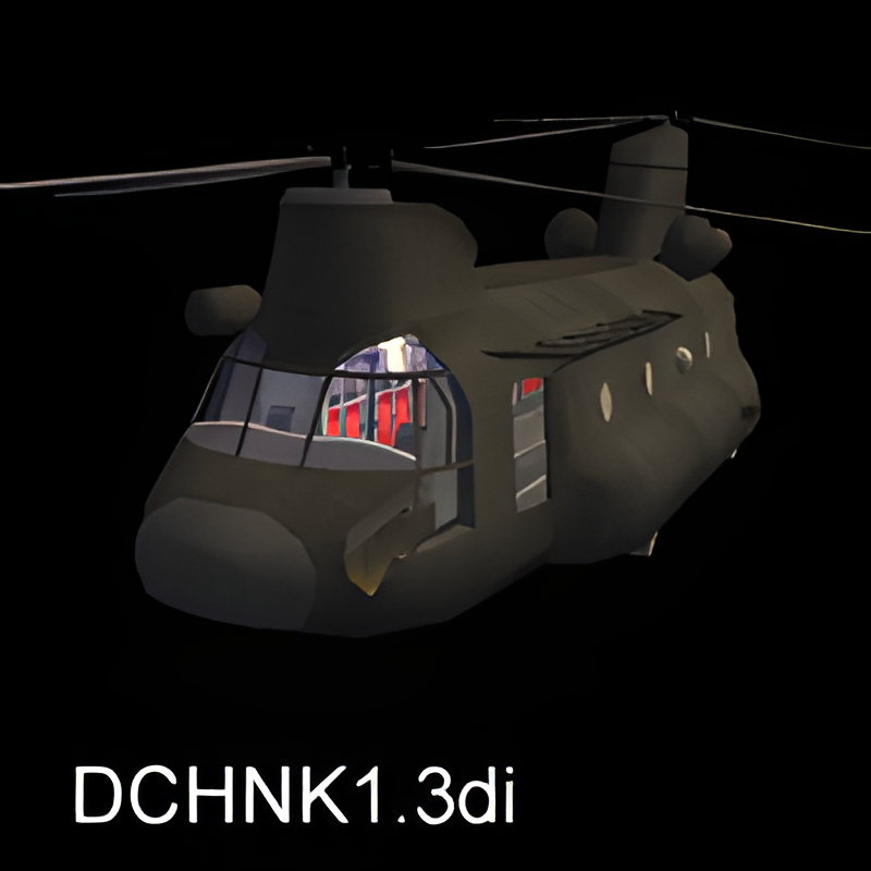 Flyable CH-47 Chinook Helicopter