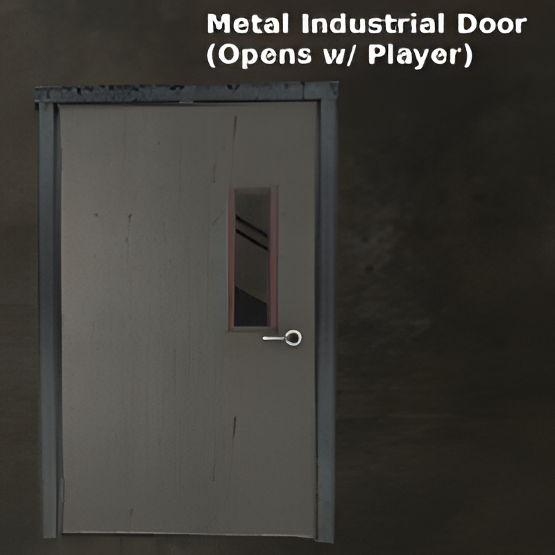 Metal Industrial Door (opens w/ player)