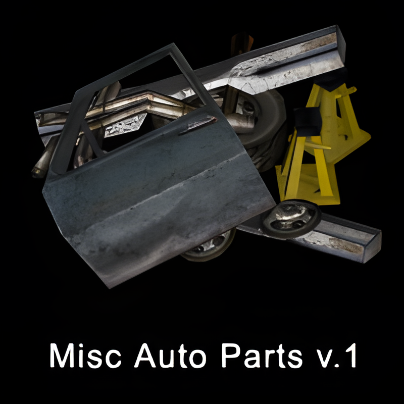 Garage Tools w/ Blue Car Door
