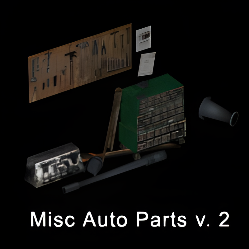 Garage Auto Parts w/ Wall Board
