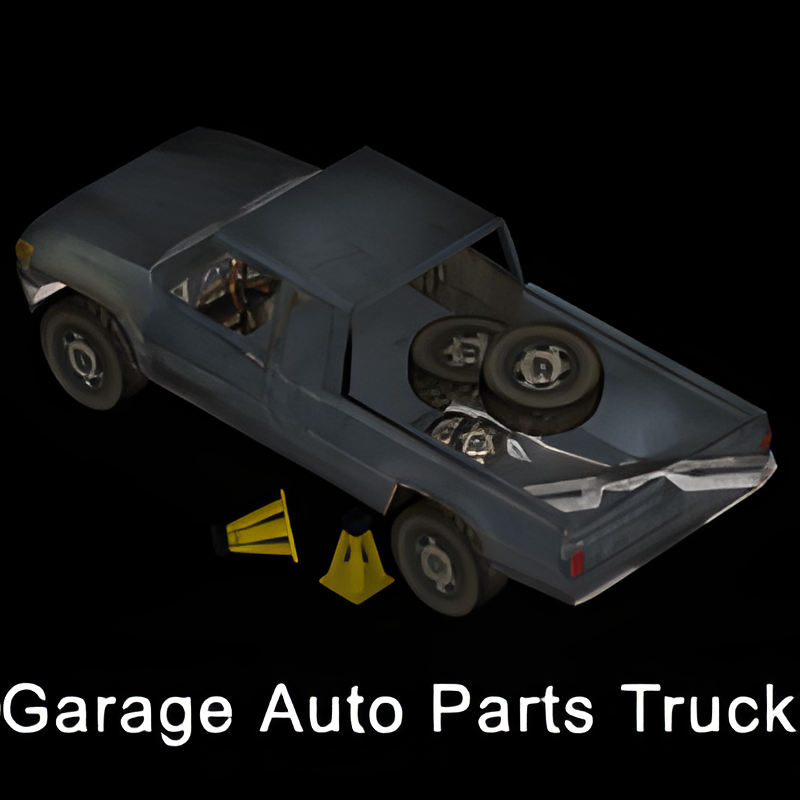 Parked Blue Truck