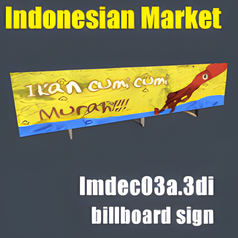 Indonesian Market Sign #1A