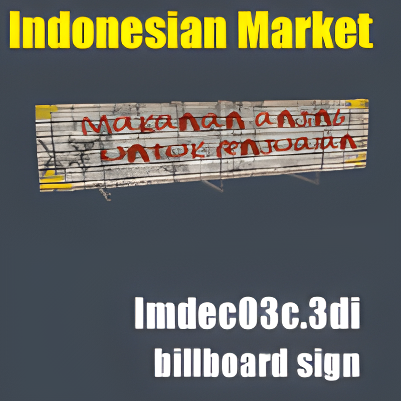 Indonesian Market Sign #1C