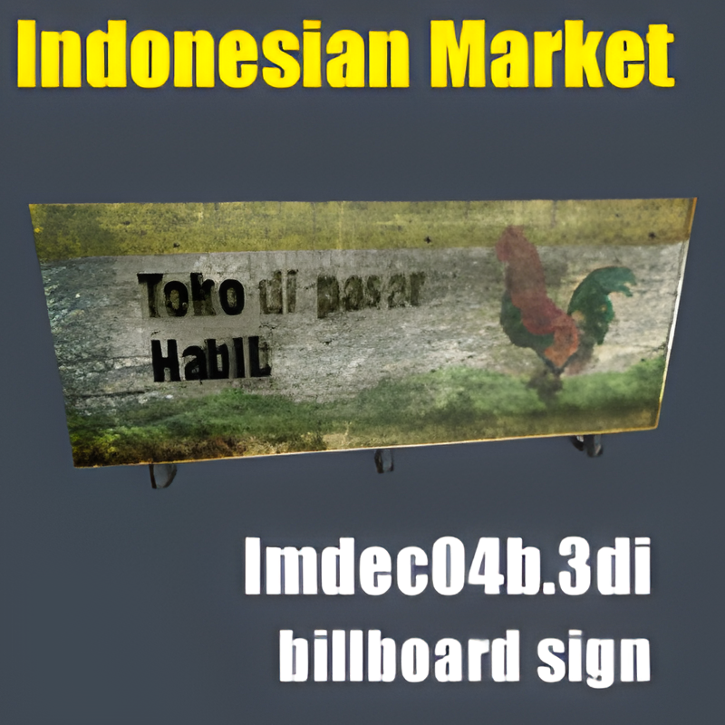 Indonesian Market Sign #2B