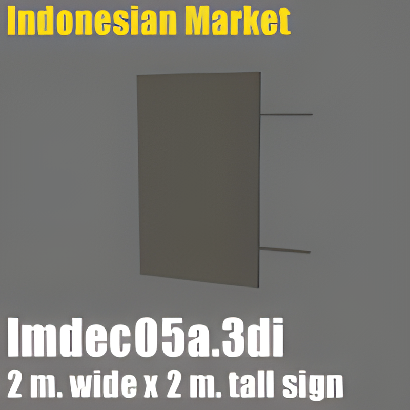 Indonesian Market Sign #3A