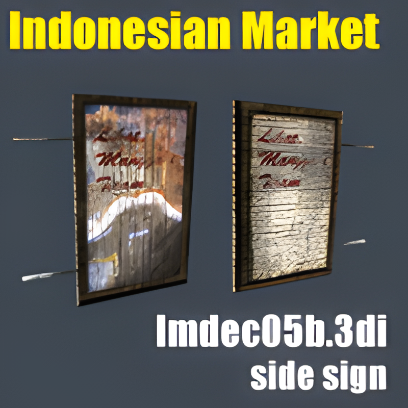 Indonesian Market Sign #3B