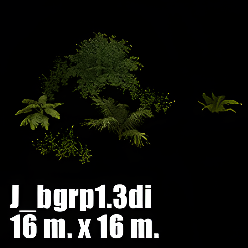 Jungle Bush Group #1 (16x16)