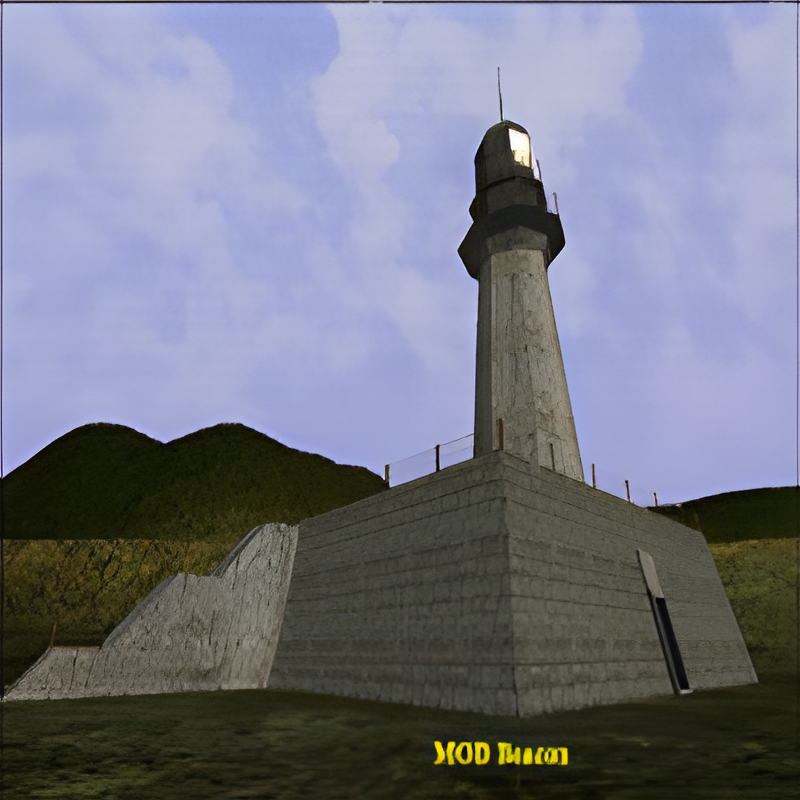 Stone Lighthouse w/ Interior