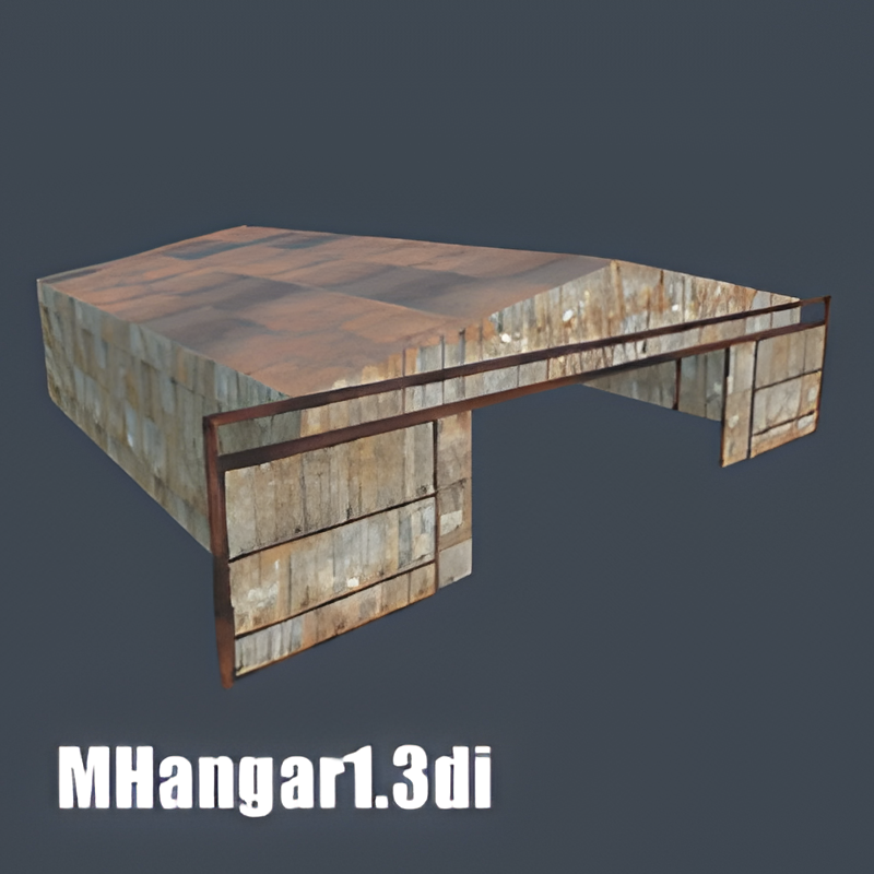 Small Steel Hangar (two doors on one side)