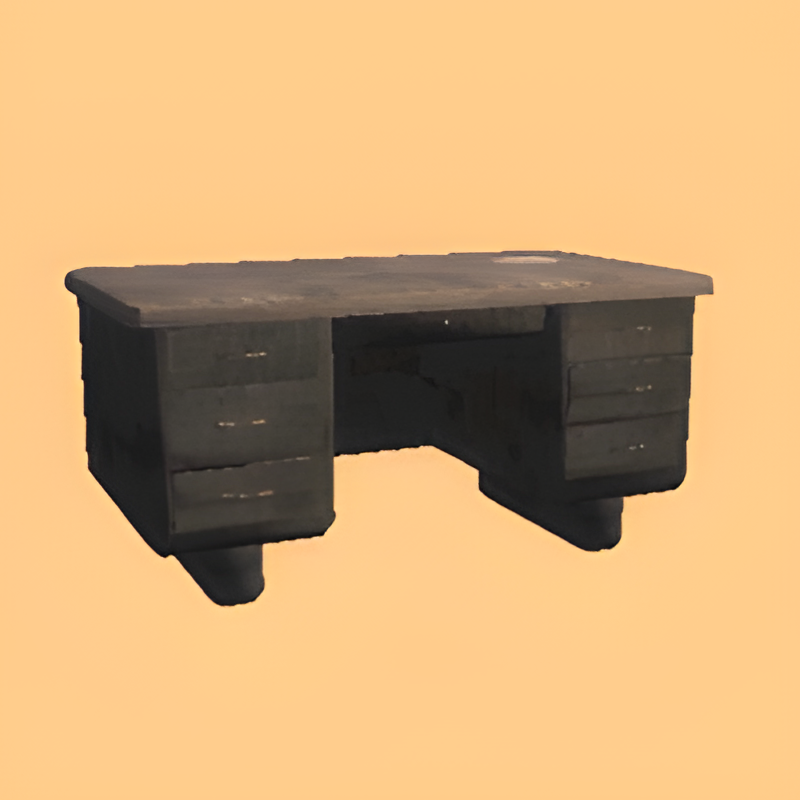 Metal Table w/ Document