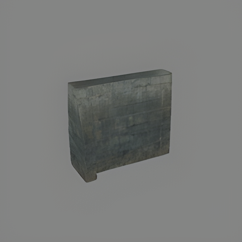 Gray Brick Wall Short Section