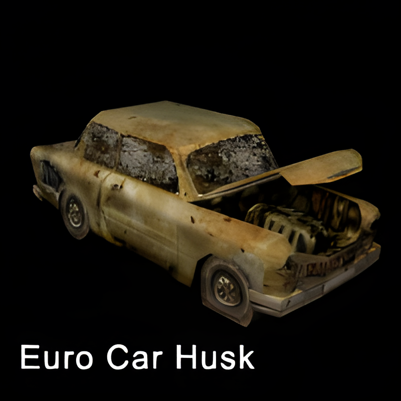 Bombed-Out European Car