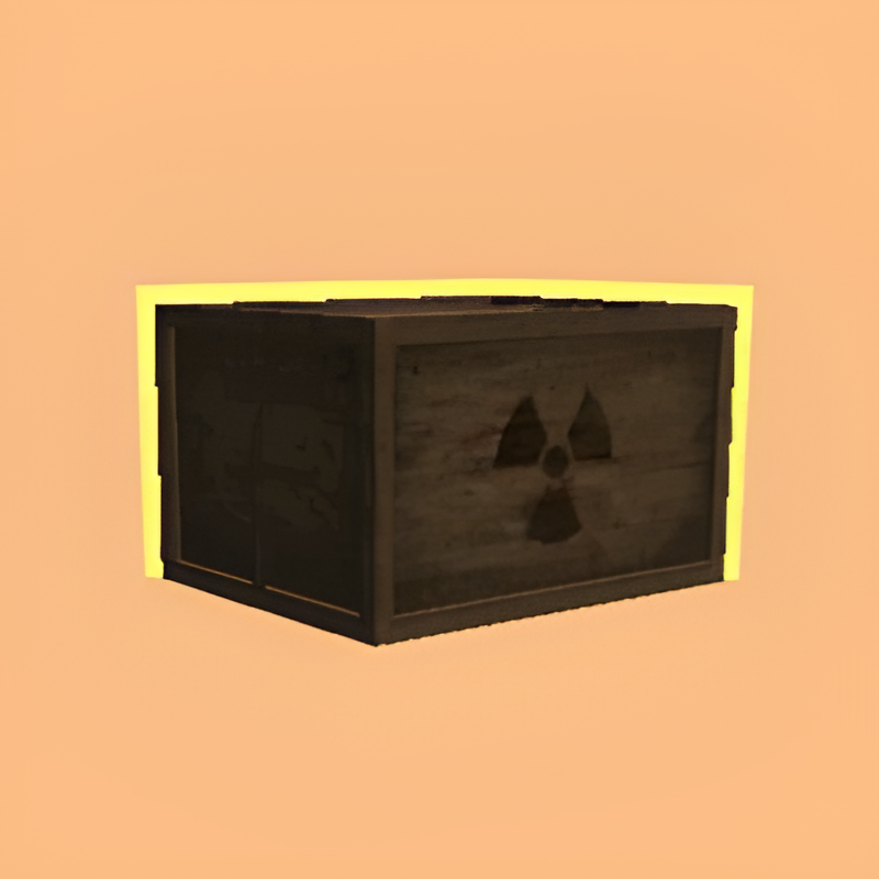 Small Crate w/ Nuclear Symbol