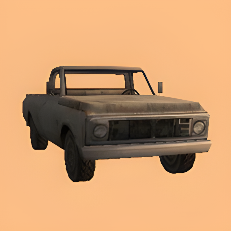 Drivable Tan Pickup Truck