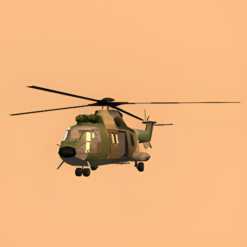 AS332 Super Puma Helicopter (non-flyable)