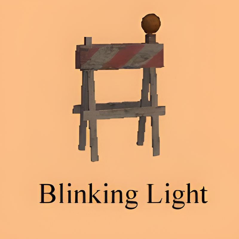 Construction Sawhorse (blinking light)
