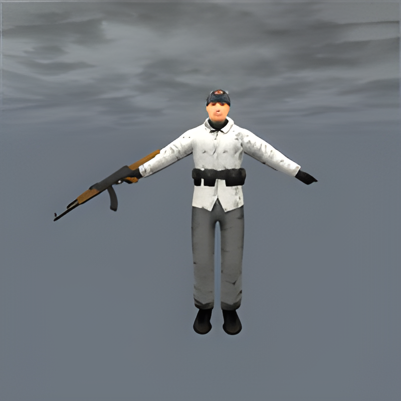 Russian Soldier #2 w/ PKM