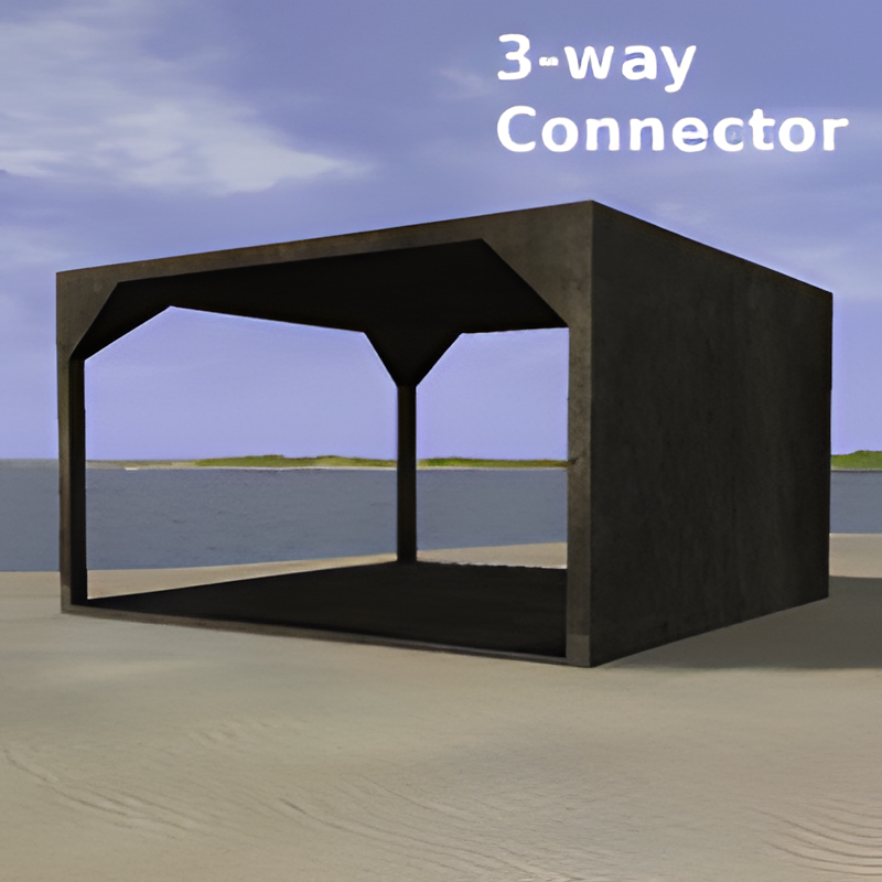 Underground Bunker Hall 3-Way Intersection