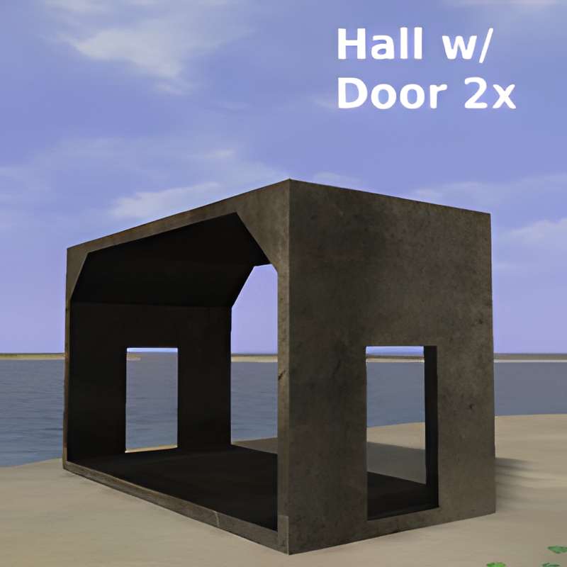 Underground Bunker Hall w/ 2 Doors (4m)