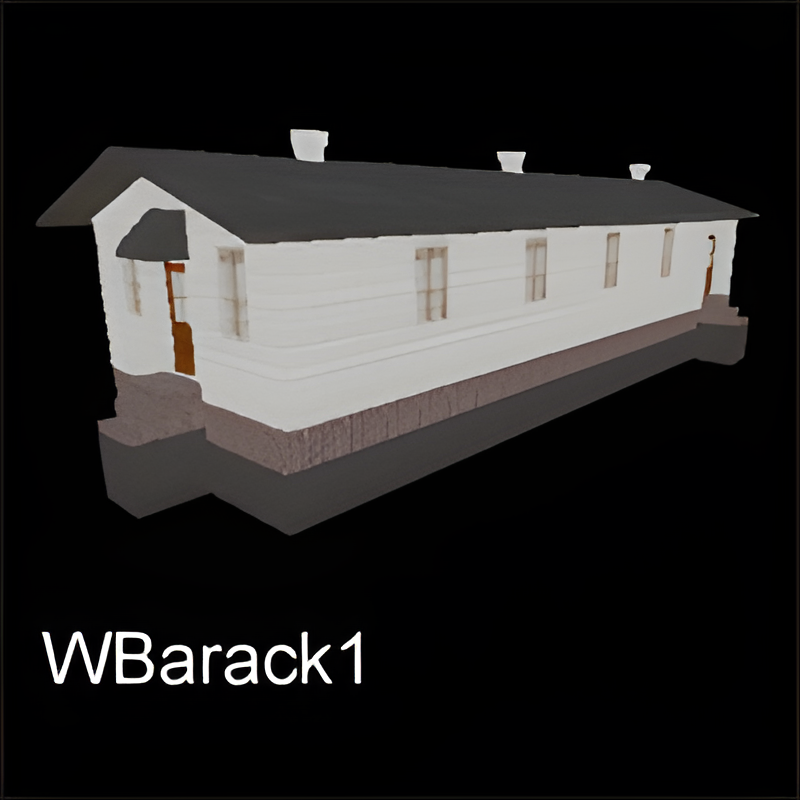 One-story Wooden Army Barracks