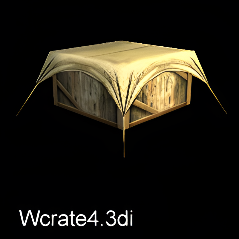Wooden Crate w/ Tarp