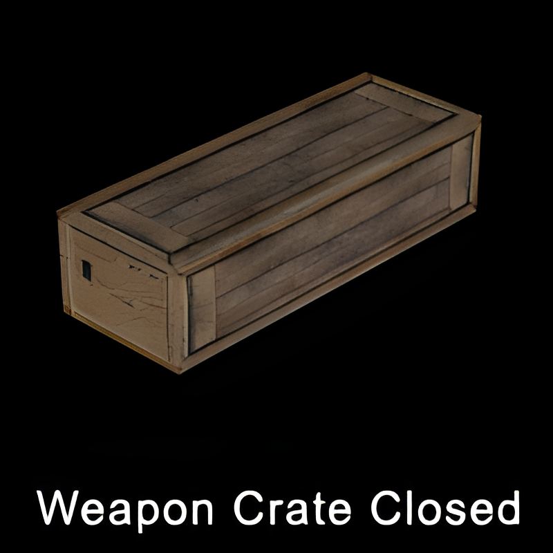 Wooden Weapons Crate w/ Closed Lid