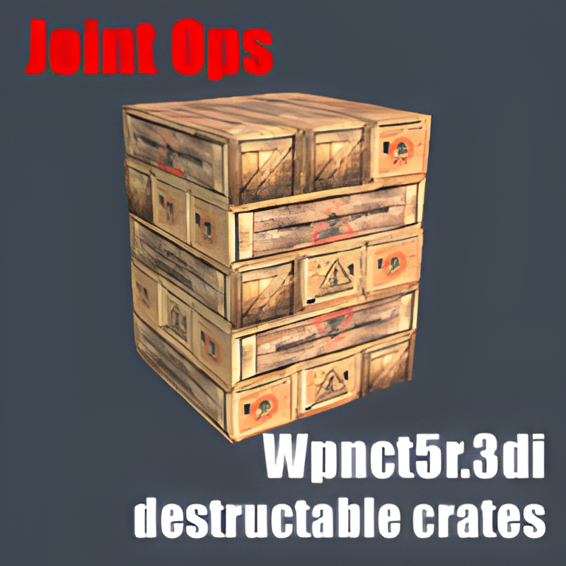 Stack of Wooden Weapons Crates (S&D - Red Glow)
