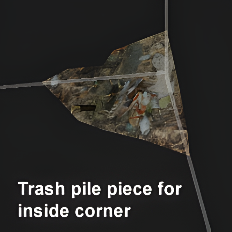 Wall Trash (Used for inner Concave corner of building)