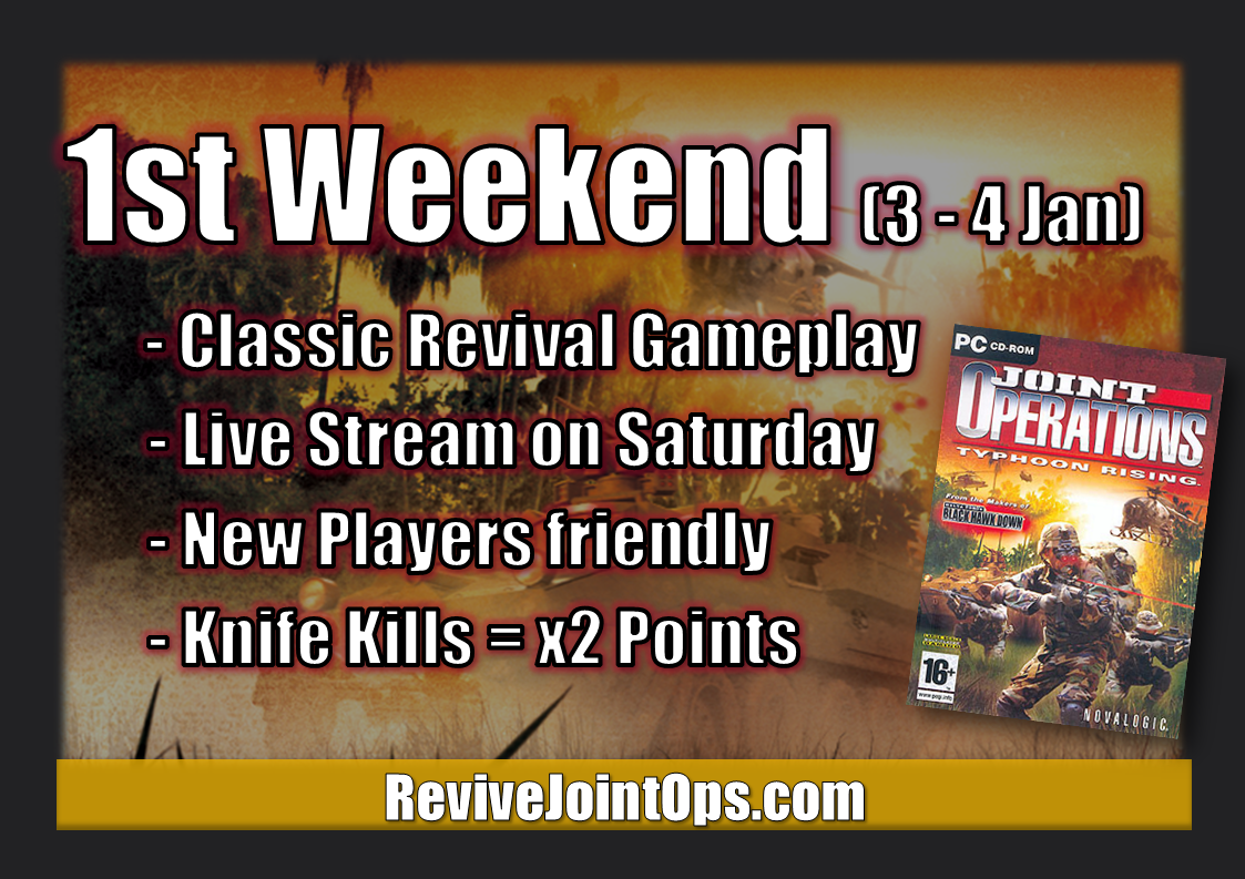 1st Weekend (3 - 4 Jan)