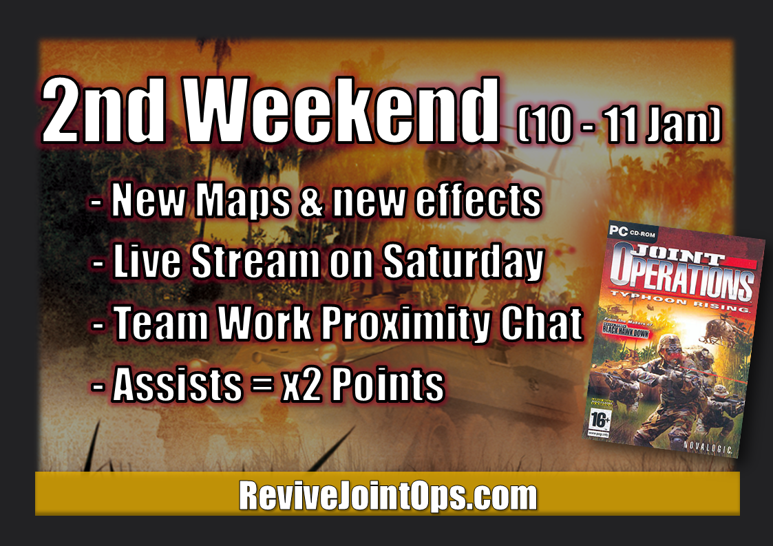 2nd Weekend (10 - 11 Jan)
