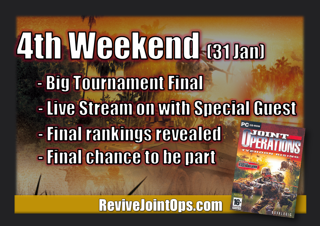 4th Weekend (31 Jan)
